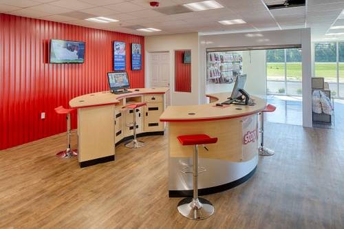 Rental desk at storage facility